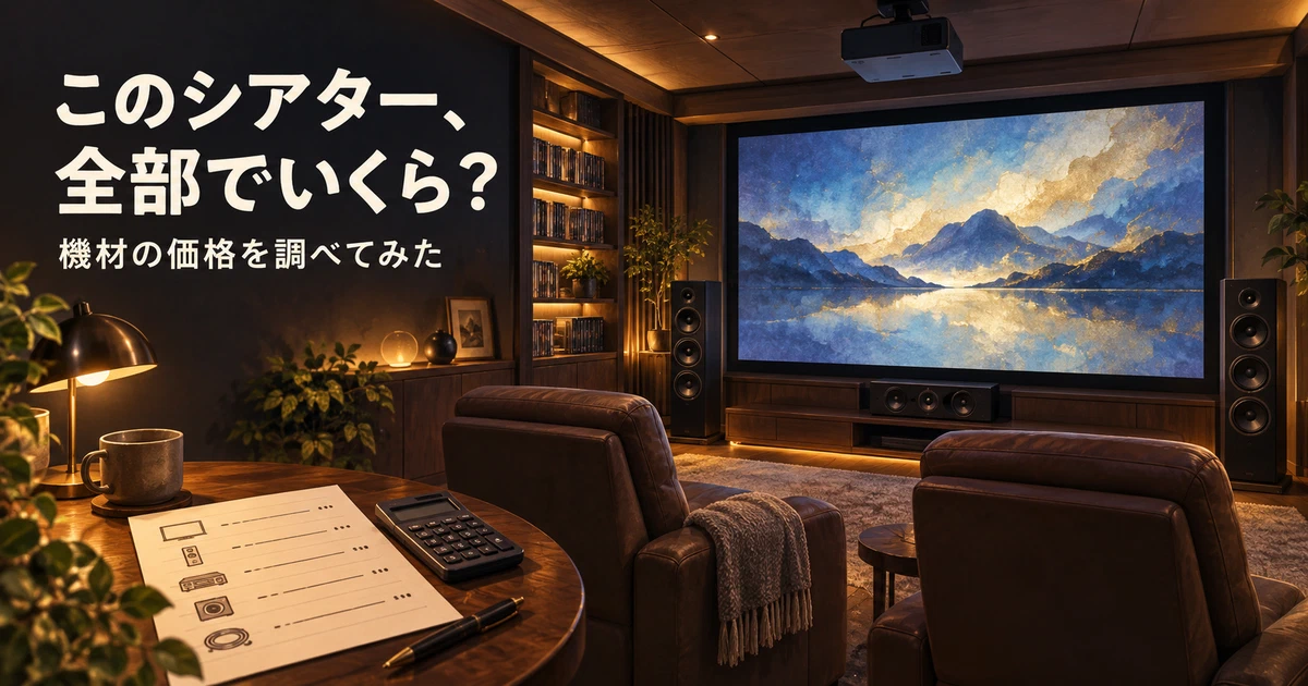 Featured image of post 憧れのホームシアター、機材だけで約284万円。掲載機器の値段を足してみた